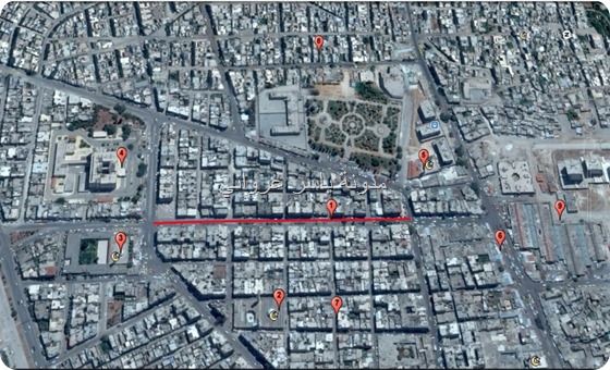 خريطة توضح مكان حي الأميرية