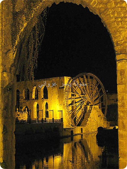 قناطر ناعورة الجسرية ليلاً بدايات القرن الواحد والعشرين